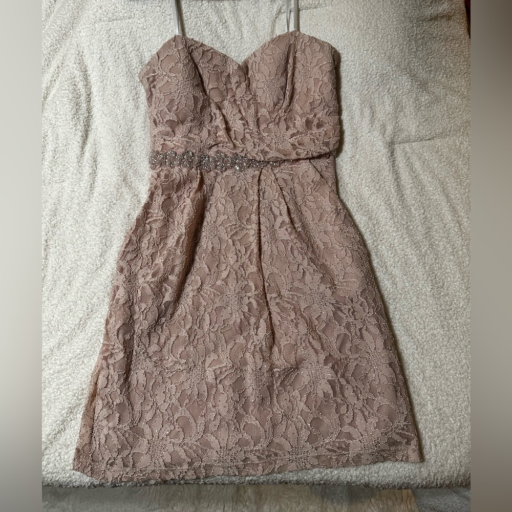 Pink Strapless Dress
